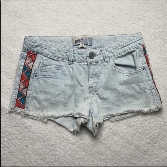 Denim jeans Aztec Print Jean Shorts Size 3 Jolt embroidered Size 3 - Picture 5 of 11
